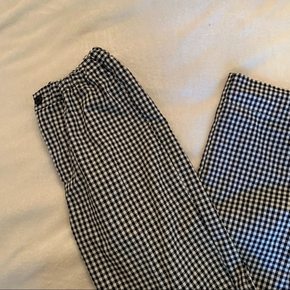 Brandy Melville gingham trouser pants Tilden straight leg printed pants - Picture 6 of 11